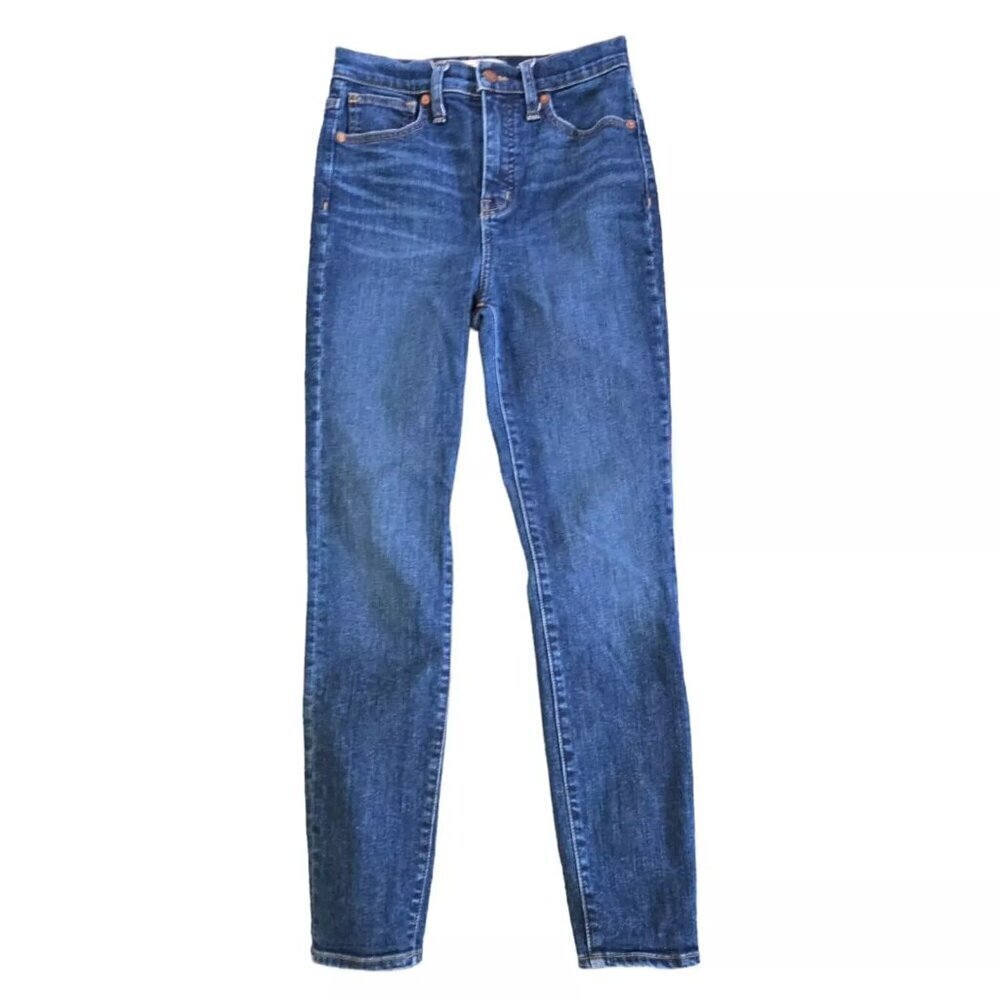 Madewell 11" High Rise Skinny Jeans Women's Size 26 Zip Fly Blue Denim Pant - Picture 2 of 6